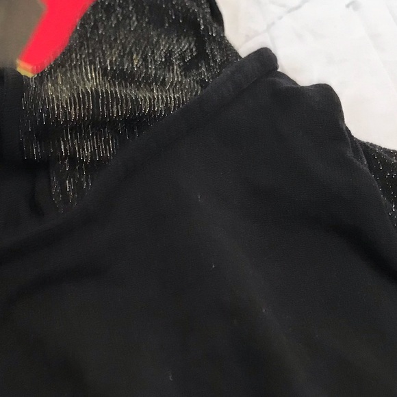 SPANX NEW Arm Tights Layering Piece in Gold Shimmer Crop Control Top Sheer Black - Picture 10 of 15